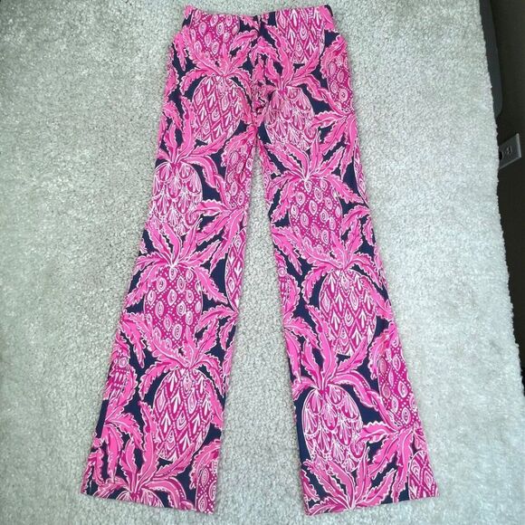 Lilly Pulitzer Georgia May Palazzo Pants Pink Coco Safari Print - Picture 2 of 8